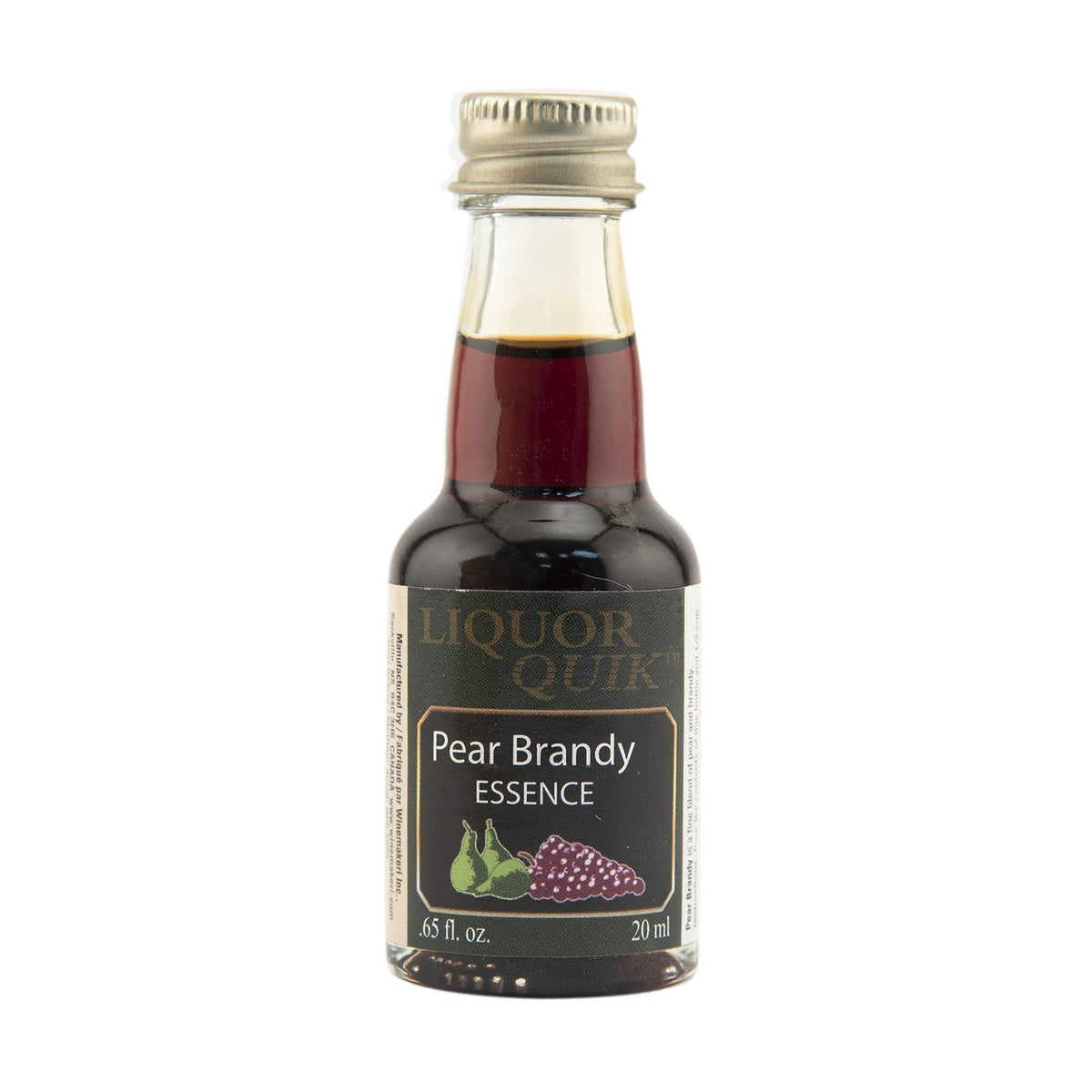 Liquor Quik Pear Brandy (20 ml 0.65 fl oz) ABC CAD WHOLESALE